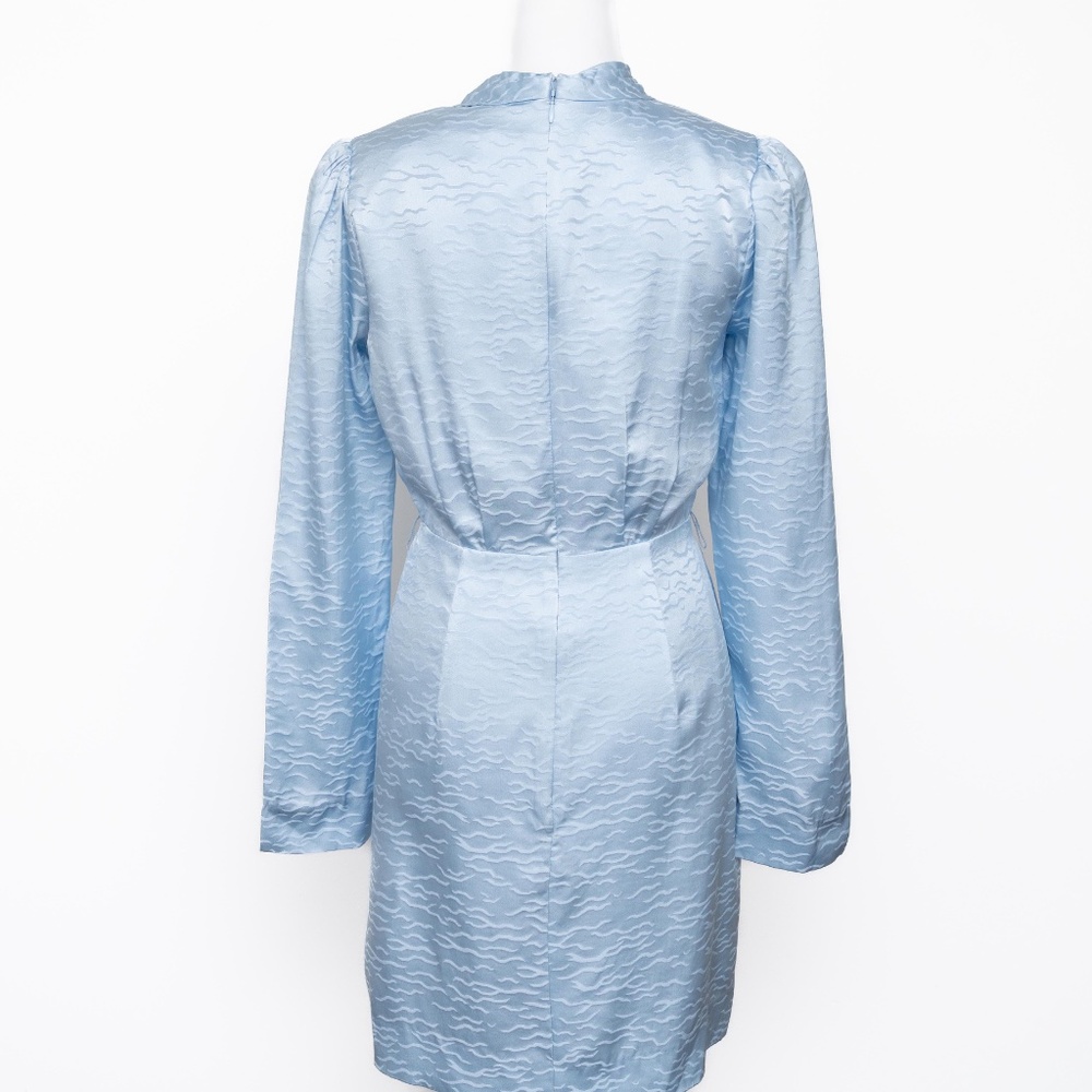Saloni - Silk‎ Jacquard Surplice Mini Dress - Picture 10 of 11